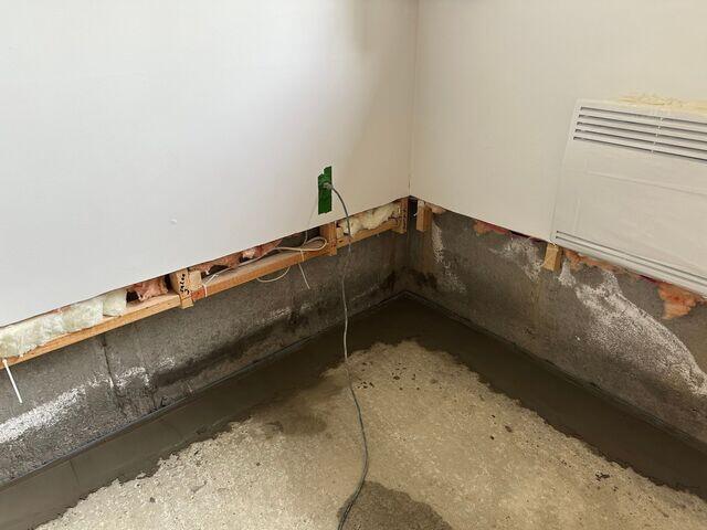 Wall affected by humidity