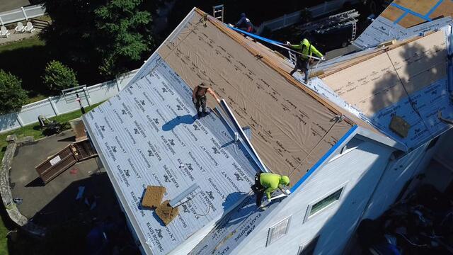 Underlayment Completed & Drip Edge Flashing Installed