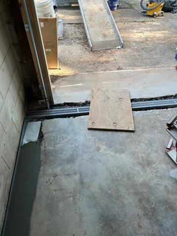 Trench Drain Placed