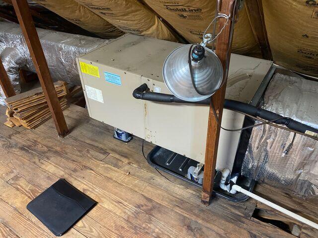 Old air handler in the attic