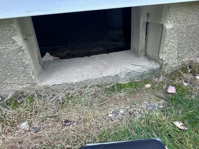Current Exterior Crawl Space Access Area