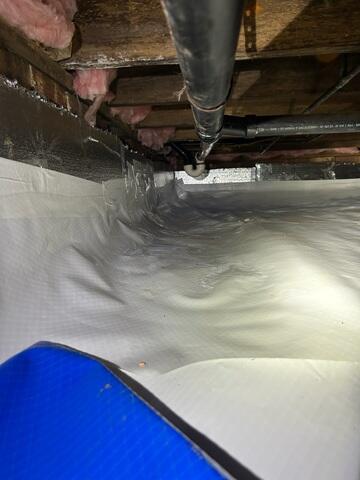 Encapsulation Begins with Wall and Floor Vapor Barrier Sealing - Hillsborough, NC
