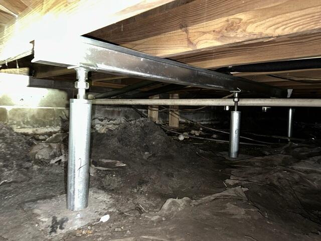 Support System with Steel Beam Support