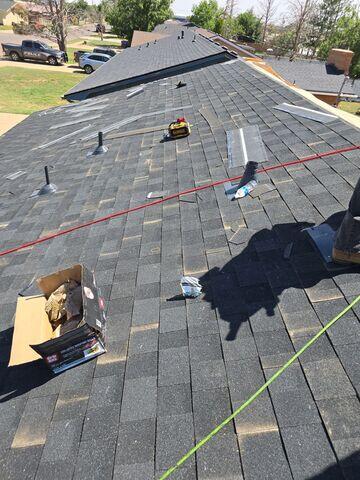 Shingles placement.