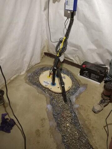 New sump installed
