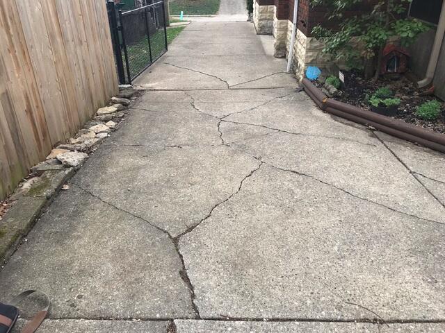 Cracked Driveway in Cincinnati, OH