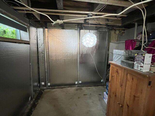 Finished Basement: Stabilized Walls and SilverGlo Insulation