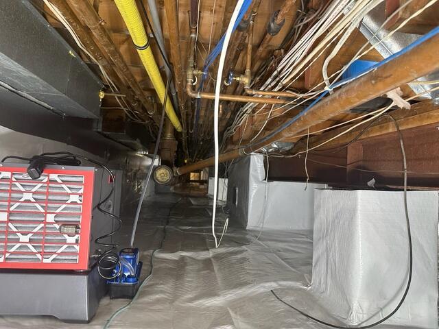 Waterproofed Crawl Space