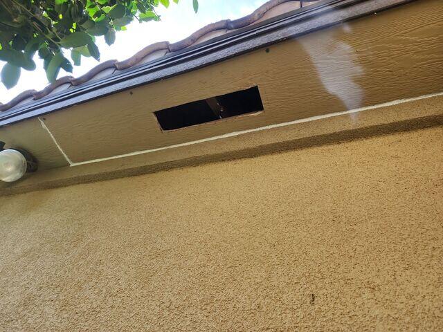 Opening the wooden Soffit
