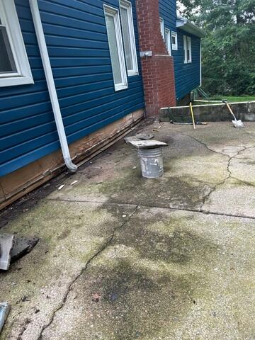 Sunken and Cracked Patio