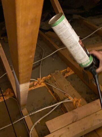 Air sealed penetrations with Zypfoam