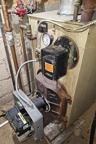 Old oil boiler