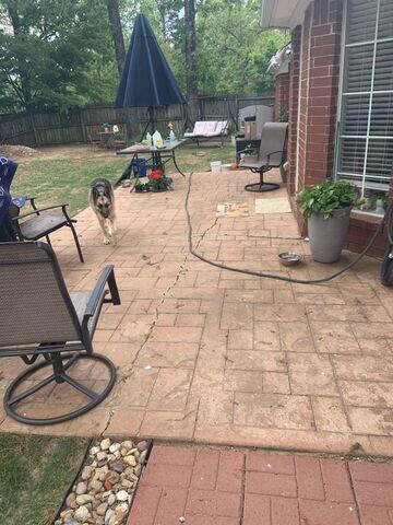 Decorative Patio Cracked