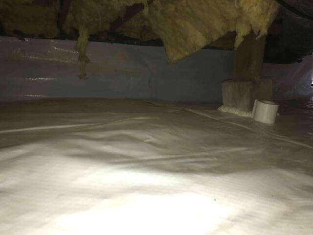 CleanSpace Encapsulation Around Crawl Space Support