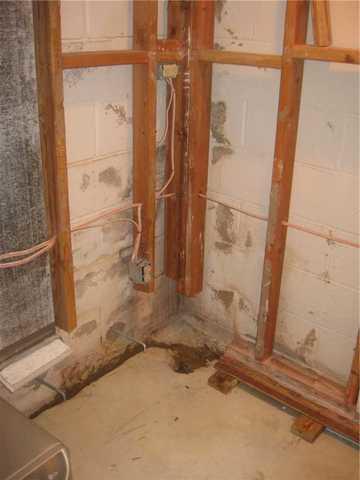 Before PowerBrace Foundation Wall Brace