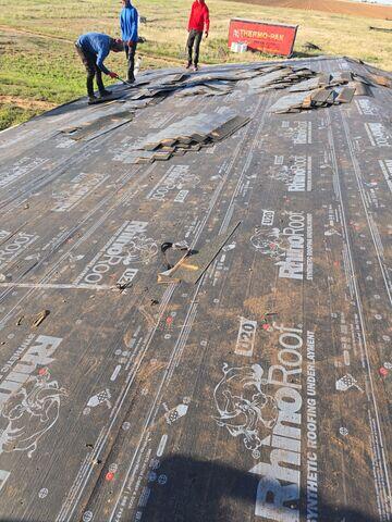 Removal of old shingles.