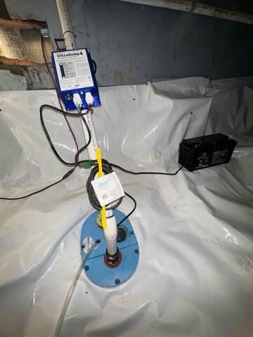 SmartSump Crawl Space Sump Pump System with UltraSump Battery Backup System