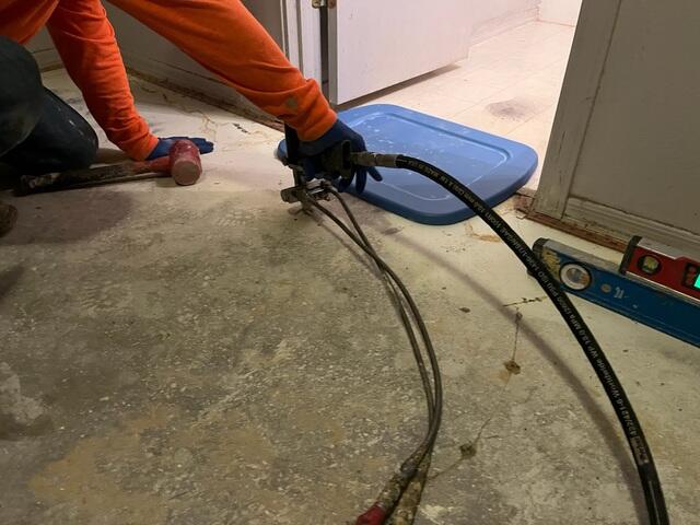 Foam Injection Underway - Arizona Concrete Lifting