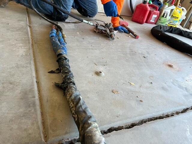 Concrete lifting/leveling injection