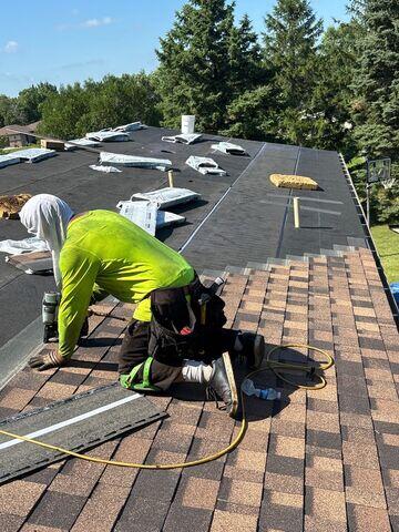 Starting the shingles