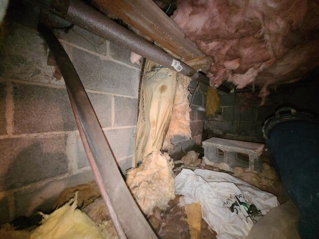 Hanging Insulation and Debris