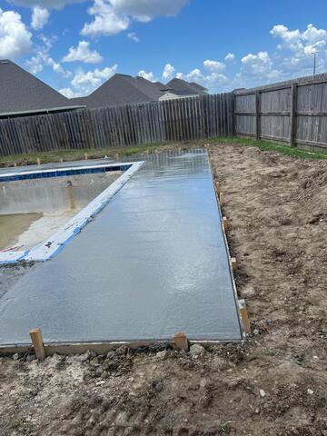 New Pool Deck Pour