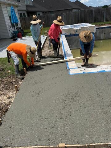 Pouring the Pool Deck!