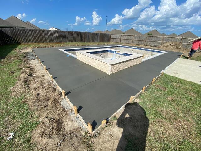 Newly Poured Pool Deck!
