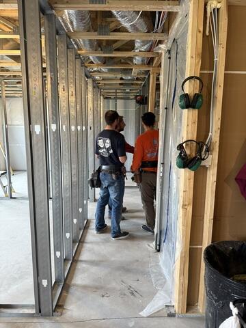 Our crew getting to work