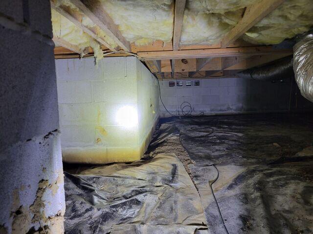 Crawl Space During Inspection