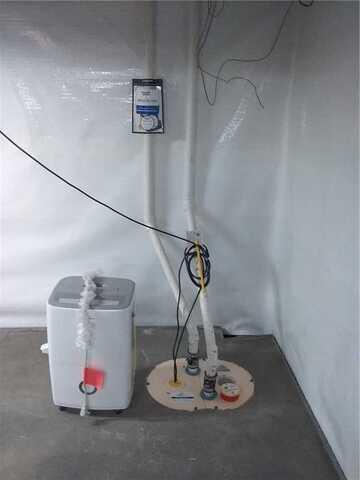 New Slab Floor, TripleSafe Sump Pump, CleanSpace Walls