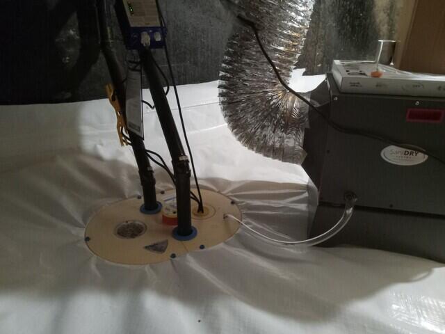 Sanidry drain to sump