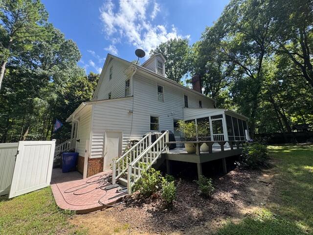 Back of home after gutter installation