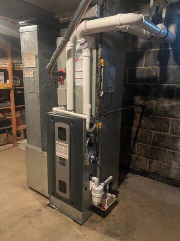 New gas furnace and air conditioner evaporator coil