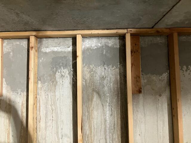 Moisture Damage on Basement Wall - Draper, UT