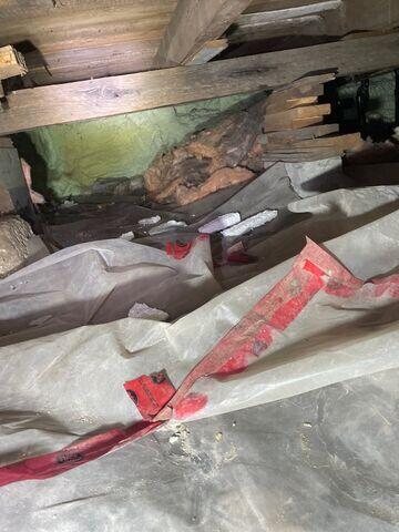 Crawl space before work