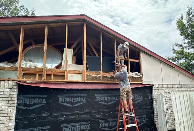 Old Siding Removal in Progress