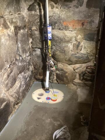 SuperSump Cemented into the Foundation