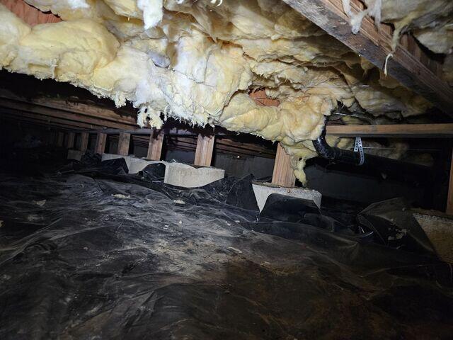 Falling and Drooping Fiberglass Insulation