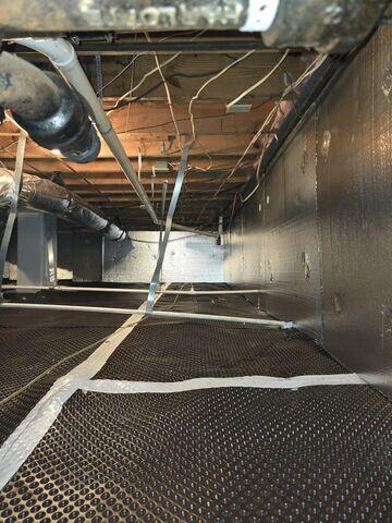 Dimple Matting & Wall Insulation In Progress - Durham, NC