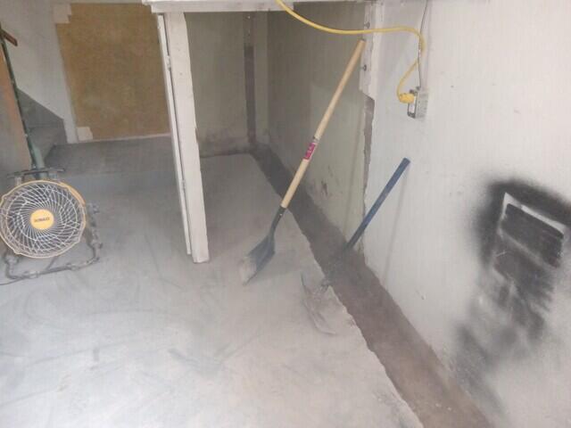 Trench opened up