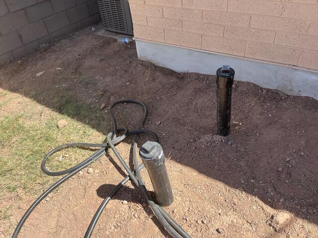 Finished repair - cured concrete - stem wall foundation
