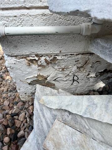 Damaged Stem Wall Corner