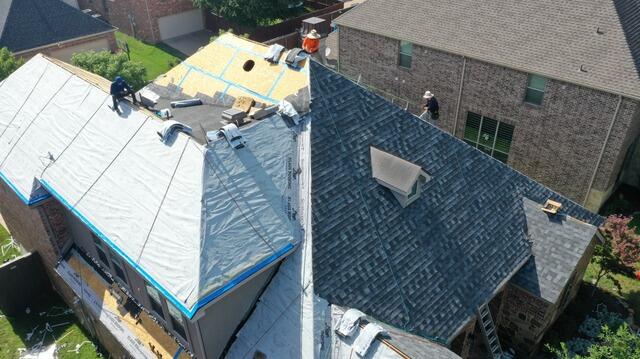 During the roof replacement process in Allen
