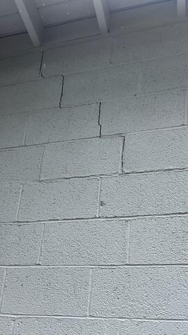 Exterior Block Wall Cracking