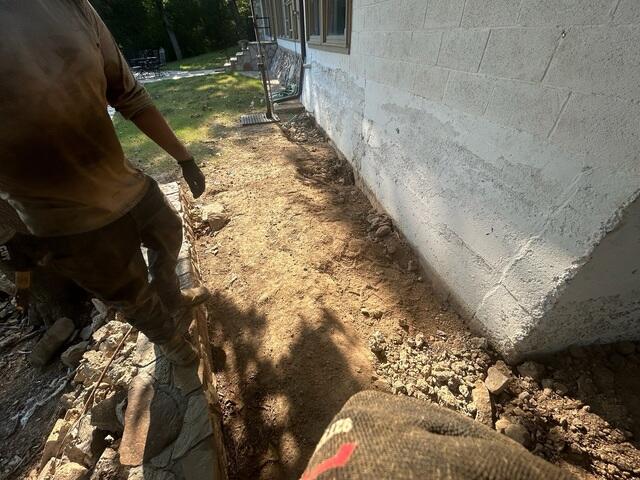 Piers Installed, Soil Replaced