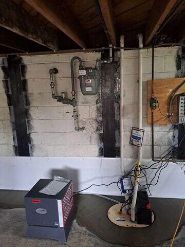 Sump Pump and Dehumidifier