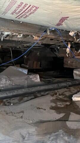 Crawl Space Settling Repair Needed