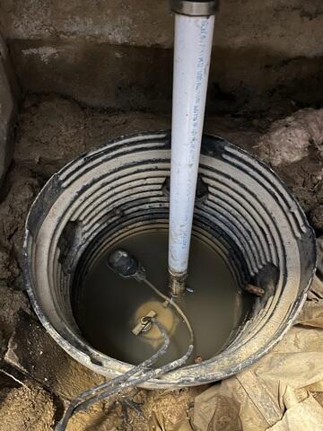 Open Sump Pit in Loveland, OH