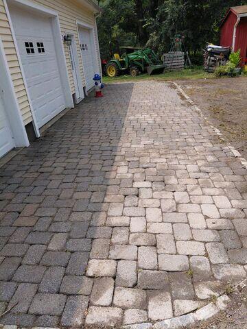 Pavers after cleaning